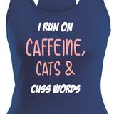 Caffeine, Cats & Cusswords (Racerback Vest)