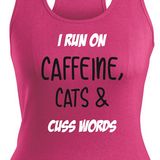 Caffeine, Cats & Cusswords (Racerback Vest)